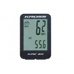 Cyklocomputer merač KROSS KRC211 na bicykel káblový čierny